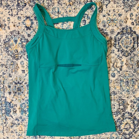 ATHLETA double take teal tank top size M - Picture 1 of 11